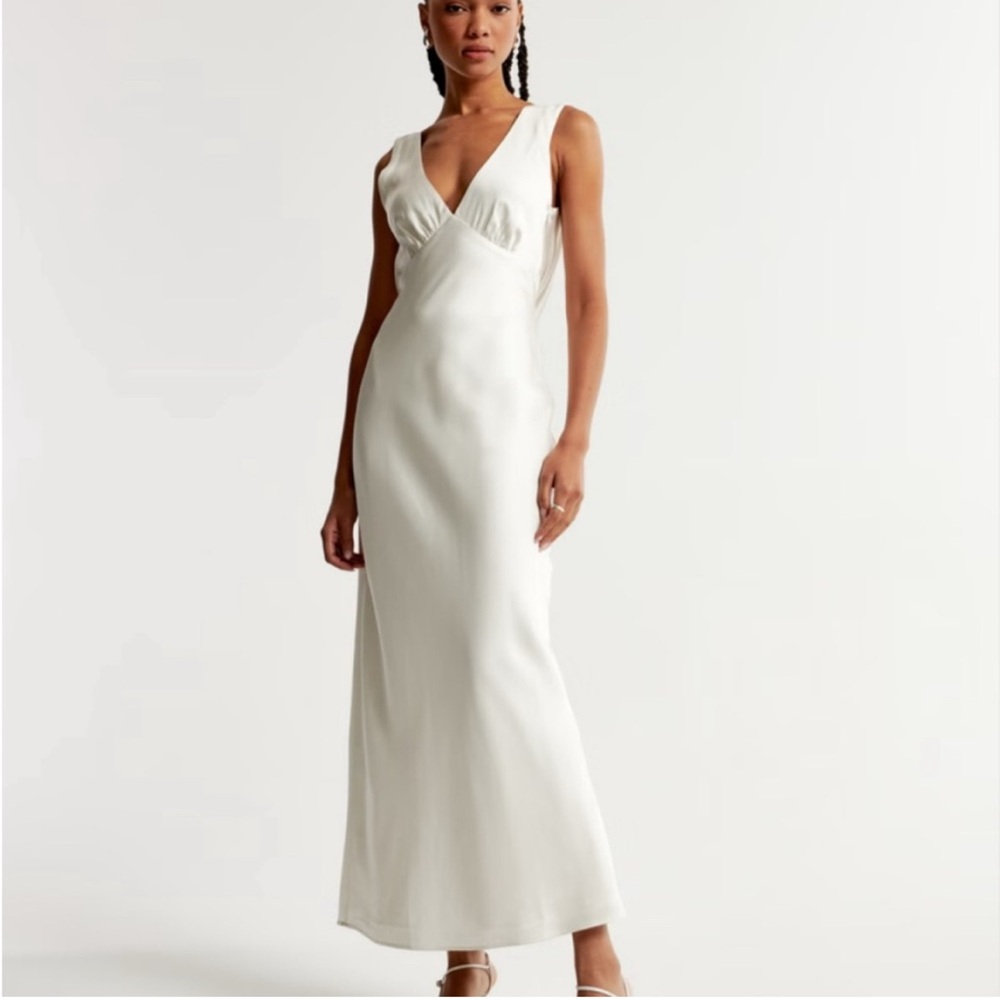 Abercrombie & Fitch Plunge Cowl Back Maxi Dress